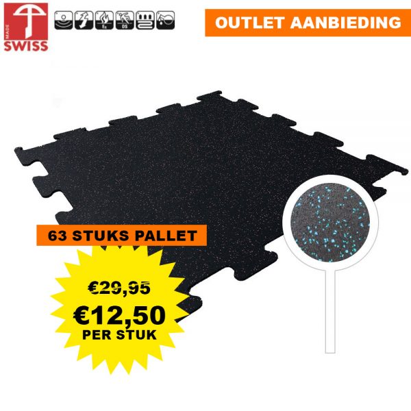 puzzel tegel zwart blauw